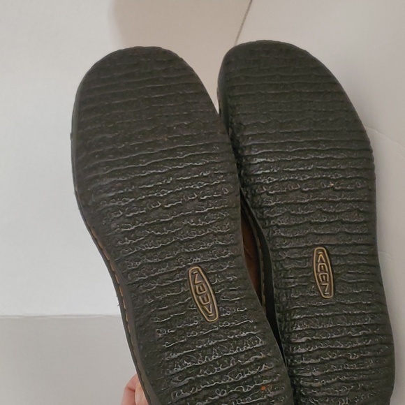 Keen Comfort cushion support mocs Brown leather EUC - Picture 3 of 14
